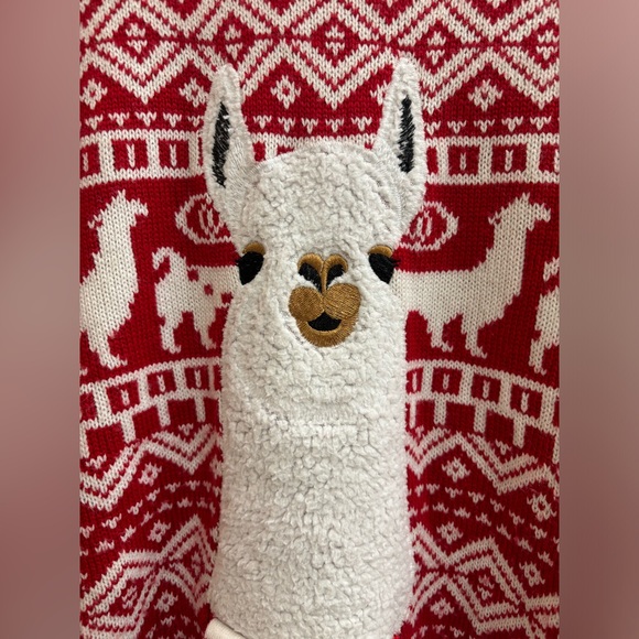Blizzard Bay Ugly Tacky Alpaca Llama Christmas Crewneck Sweater Holiday Stripe L - Picture 2 of 15
